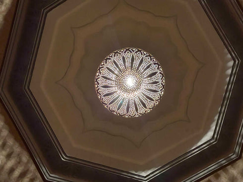 Boho Moroccan Brass Pendant Light – Vintage Ceiling Lamp (PL 1071)